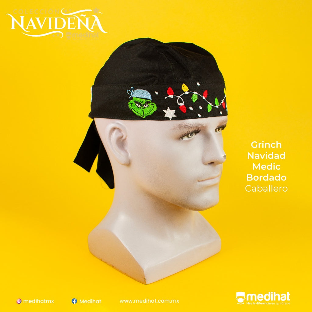 Grinch Navidad Medic Bordado Caballero (7103387140229)
