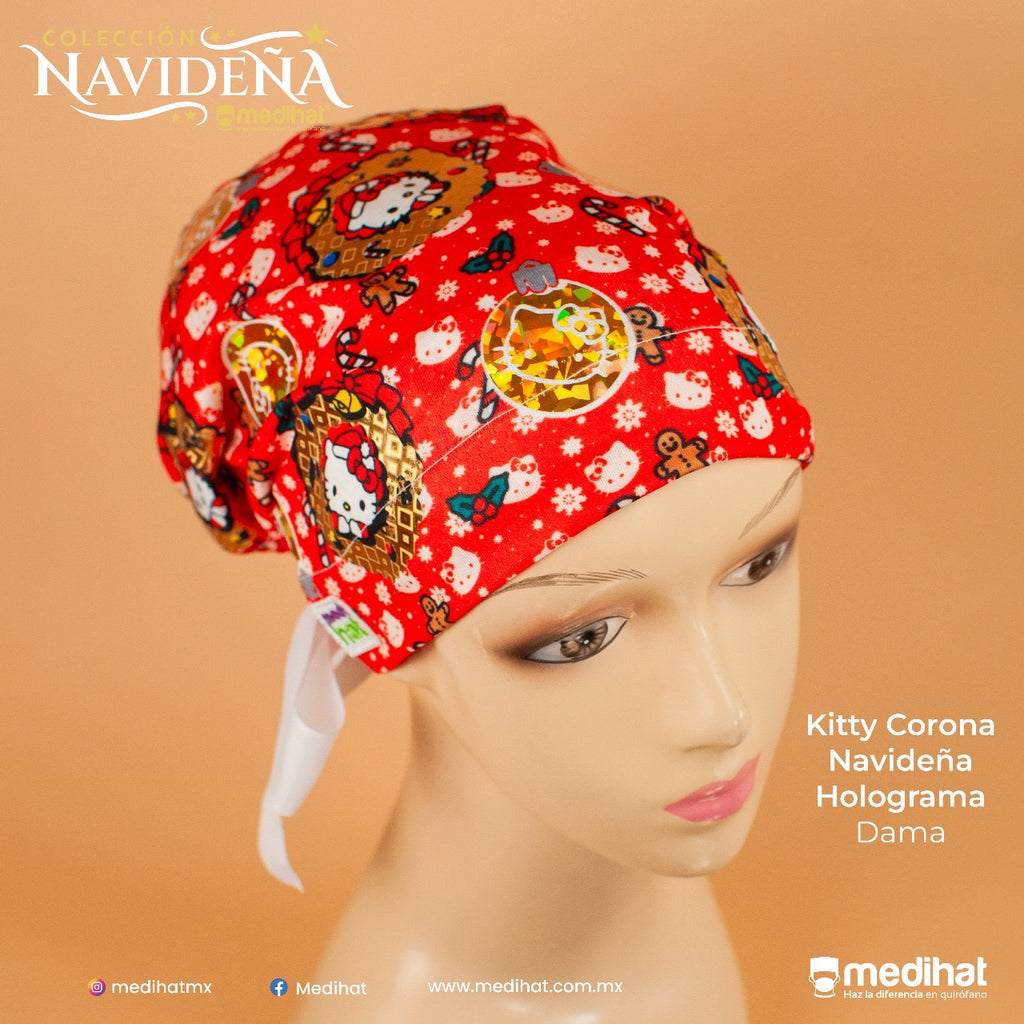 Kitty corona Navideña Holograma (7103423348869)