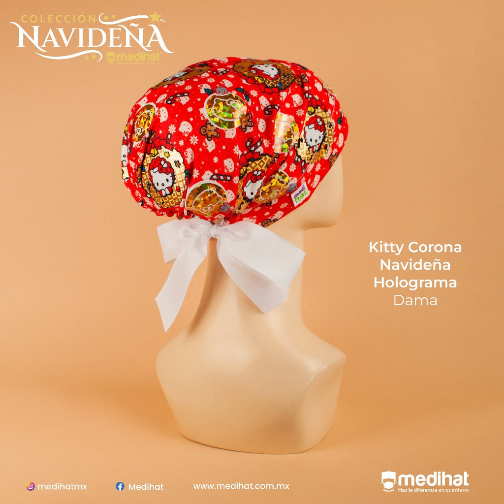 Kitty corona Navideña Holograma (7103423348869)