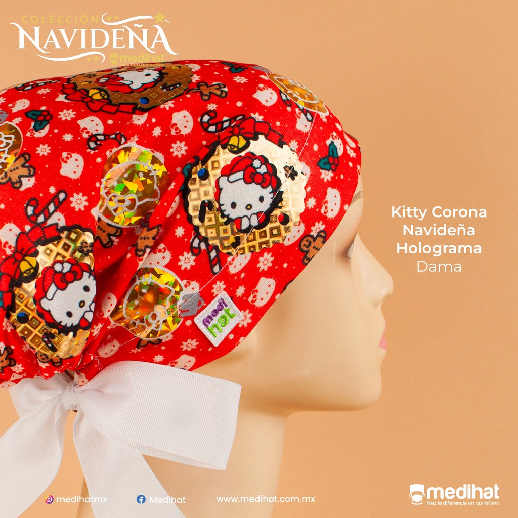 Kitty corona Navideña Holograma (7103423348869)