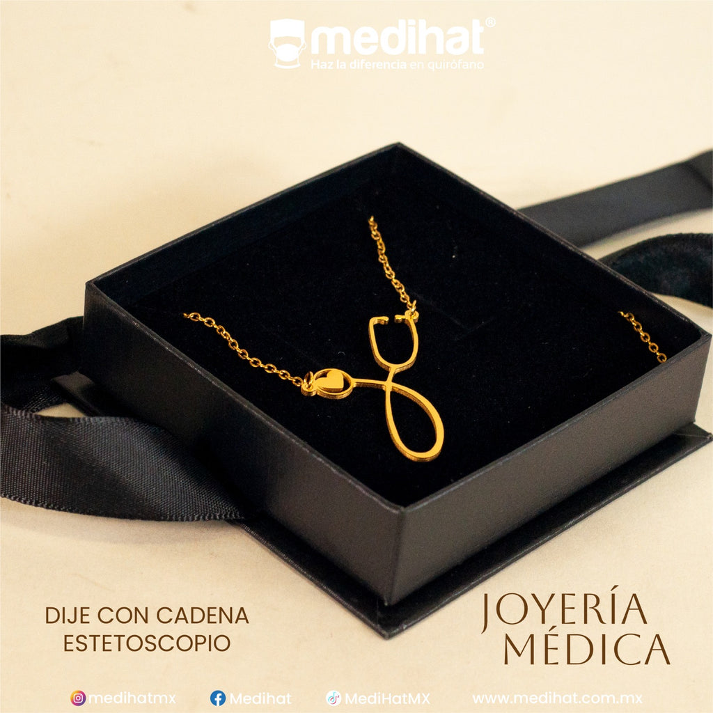 Dije con cadena ESTETOSCOPIO (6913815740549)