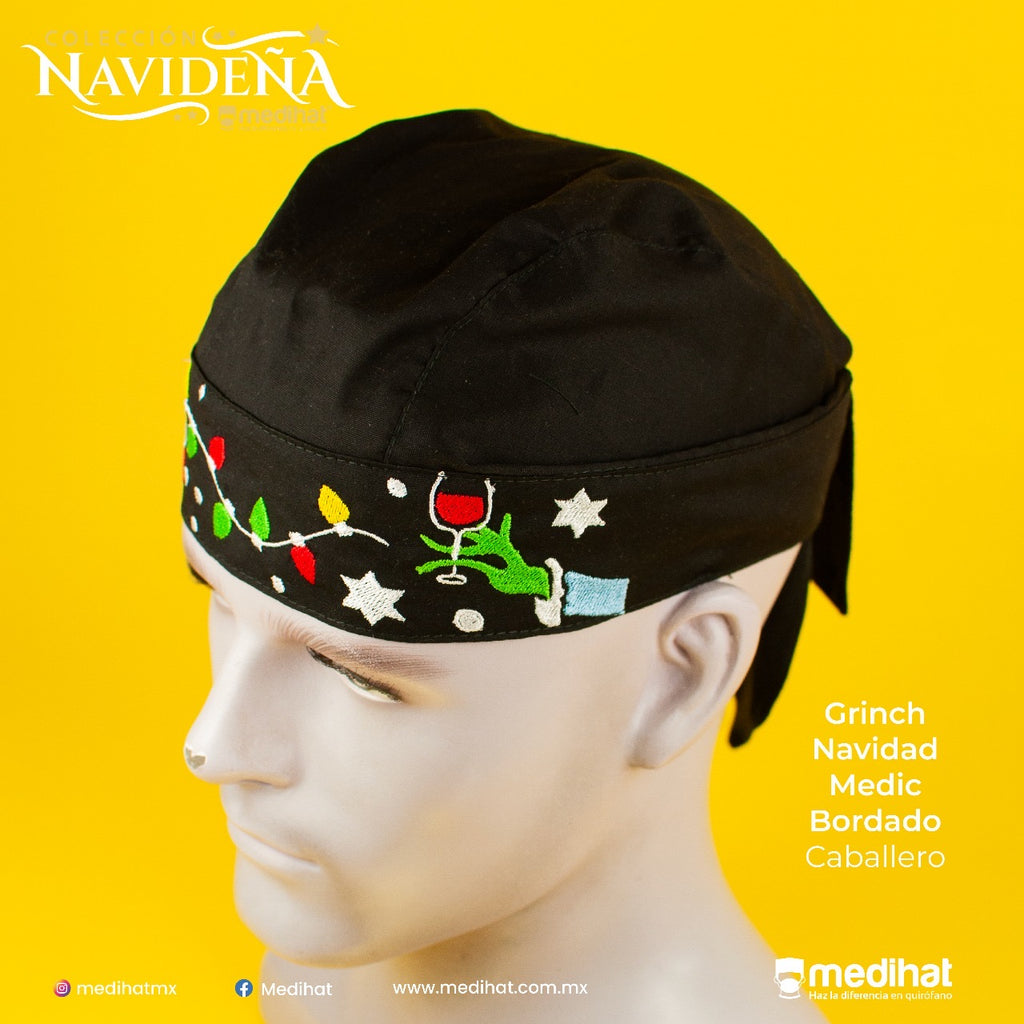 Grinch Navidad Medic Bordado Caballero (7103387140229)