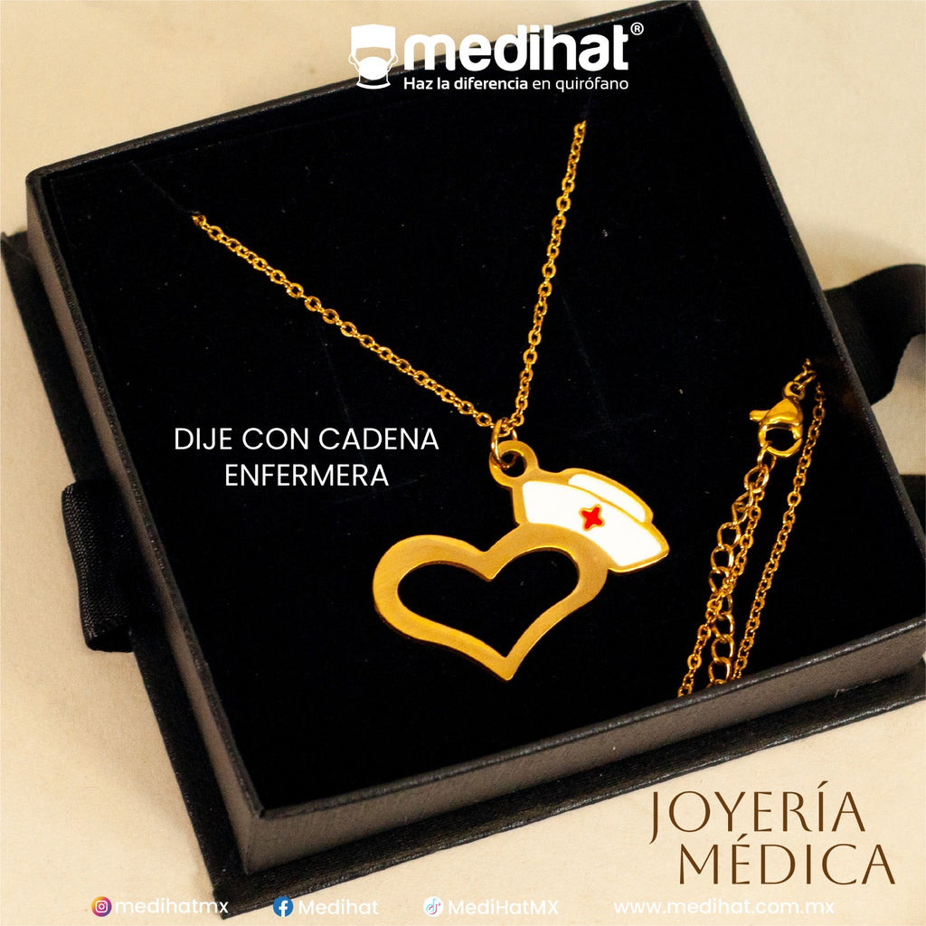 Dije con cadena ENFERMERA (6913815576709)