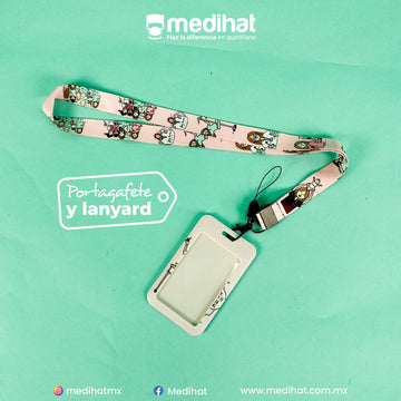 Portagafete + Lanyard Enfermerita (ROSA) (6816498090117)