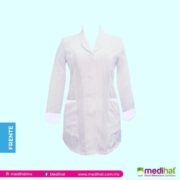 Bata antifluidos mod blanco (6765282984069)