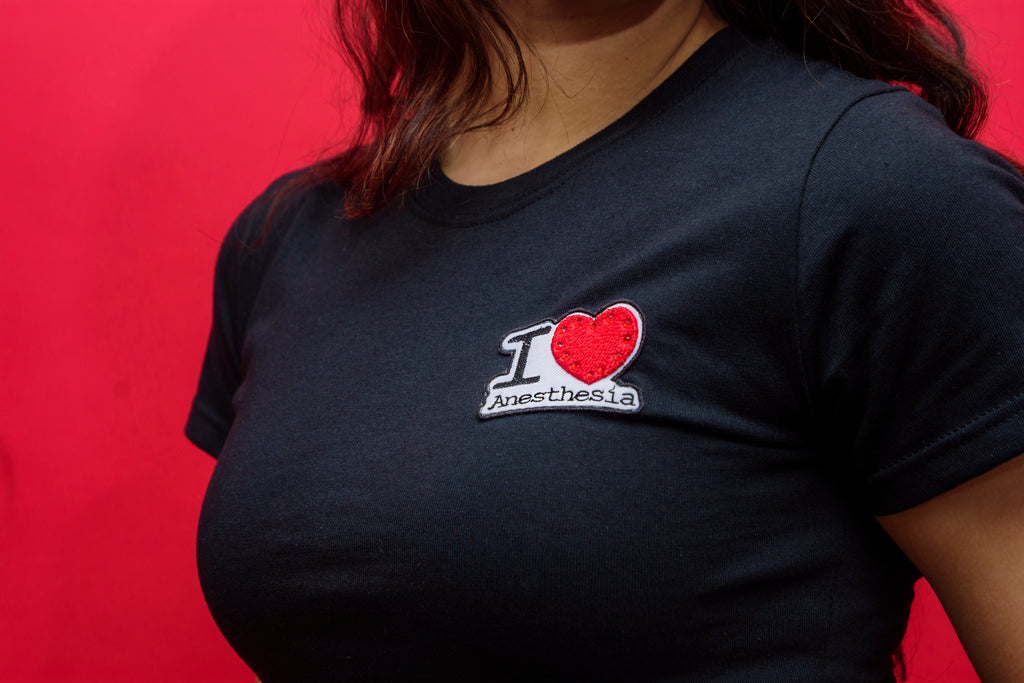 T-shirt I ❤️ Anestesia - Dama (6671064825989)